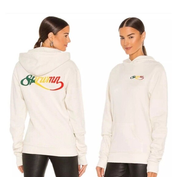SPRWMN Revolve Sz Small Script Logo Hoodie Sweatshirt Cream Long Sleeve #KL11-5 - Picture 14 of 14